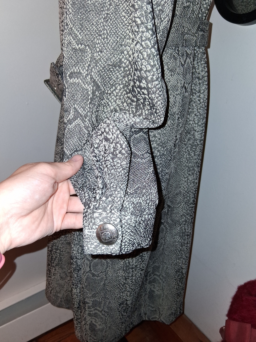 Leslie Fay Vintage Snake Skin Print Dress - Rare Find - Picture 8 of 13